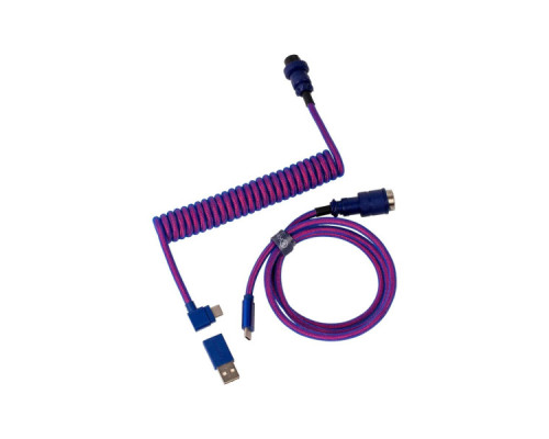 Дата кабель USB 2.0 AM to USB-C 1.08m Premium Coiled Aviator Angled purple Keychron (CAB3_KEYCHRON)