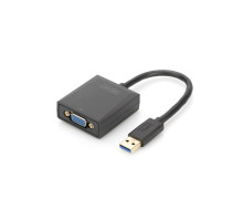 Перехідник USB 3.0 AM to VGA F 0.15m Full HD Digitus (DA-70840) Перехідник USB 3.0 AM to VGA F 0.15m Full HD Digitus (DA-70840)