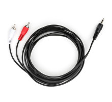 Кабель мультимедійний Jack 3.5mm M to 2xRCA 3 m Vinga (VCPDCJ35MRCA23BK)