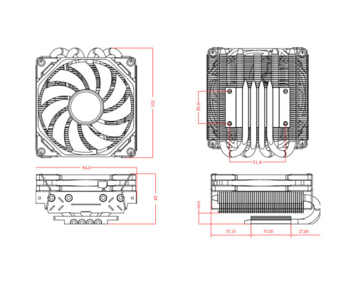 Кулер до процесора ID-Cooling IS-40X V3 White