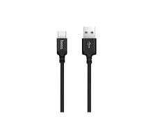Дата кабель USB 2.0 AM to USB-C 1.0m 3A nylon black HOCO (6957531062868)