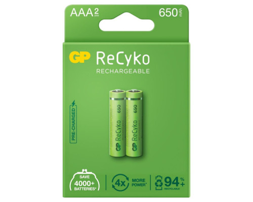 Акумулятор Gp AAA 65AAAHCE-EB2 Recyko 650 mAh * 2 (65AAAHCE / 4891199186677)