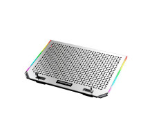 Підставка до ноутбука IceCoorel 10-15.6", 6*80mm 1800 RPM, 2*USB, 366x256x23mm, RGB (A17)