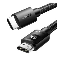 Кабель мультимедійний HDMI M to HDMI M 10.0m 4K30Hz braided HD119 black Ugreen (40104)