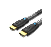 Кабель мультимедійний HDMI M to HDMI M 1.0m 4K cotton braided black zinc alloy Vention (ALMBF)