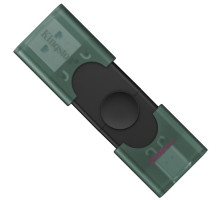 USB флеш накопичувач Kingston 256GB DataTraveler Duo USB 3.2 / Type-C Black/Green (DTDEG2/256GB)