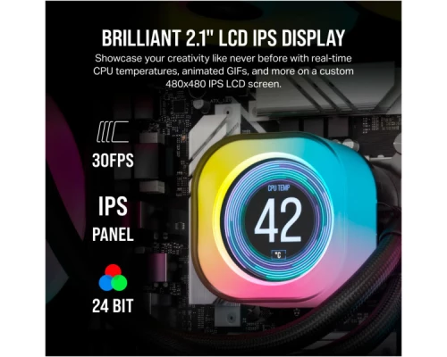 Система рідинного охолодження Corsair iCUE Link H100i LCD RGB (CW-9061007-WW)