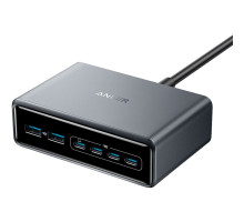 Зарядний пристрій Anker GaNPrime 200W 4xUSB-C PD + 2xUSB-A Black (A2683341)