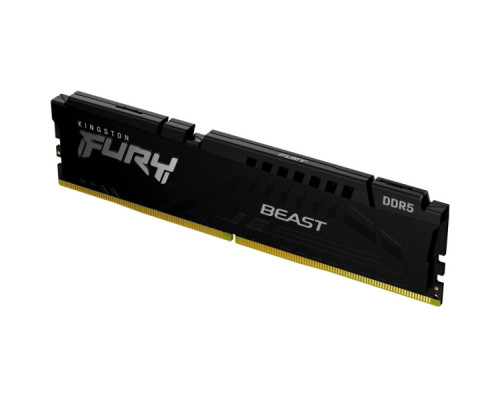 Модуль пам'яті для комп'ютера DDR5 16GB (2x8GB) 5600 MHz Beast Black Kingston Fury (ex.HyperX) (KF556C40BBK2-16)