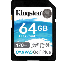 Карта пам'яті Kingston 64GB SDXC class 10 UHS-I U3 Canvas Go Plus (SDG3/64GB)