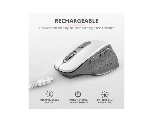 Мишка Trust Ozaa Rechargeable Wireless White (24035)