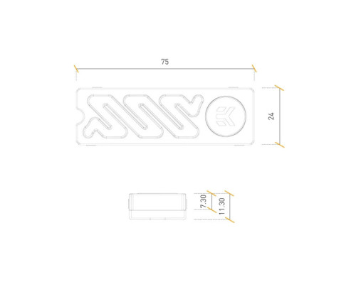 Радіатор охолодження Ekwb EK-Quantum Convection M.2 NVMe - Black (3831109894606) (3831109894606)