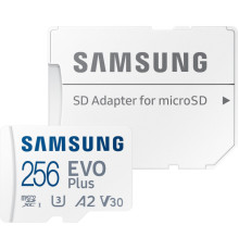 Карта пам'яті Samsung 256GB microSD class 10 UHS-I U3 V30 A2 EVO Plus (MB-MC256SA/EU)