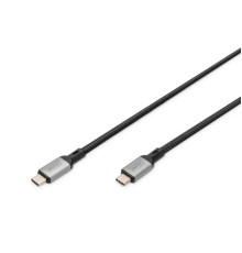 Дата кабель USB-C to USB-C 1.0m USB 4.0 black Digitus (DB-300443-010-S)