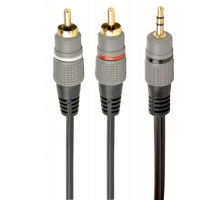 Кабель мультимедійний 3.5 Jack to 2RCA 5.0m Cablexpert (CCA-352-5M)