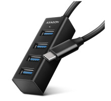 Концентратор AXAGON USB-C to 4xUSB 3.0 0.2m black (HUE-M1C)