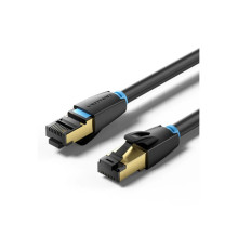Патч-корд 8м, S/FTP cat 8 RJ-45 black Vention (IKABK)