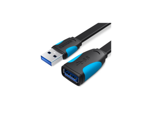 Дата кабель USB 3.0 AM/AF 1.0m PVC black Vention (VAS-A13-B100)