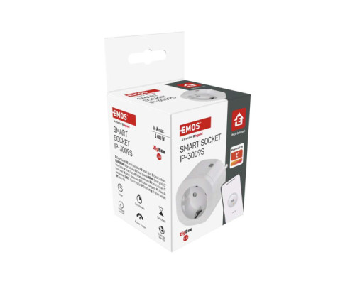 Розумна розетка WIFI P5533 GoSmart, ZigBee 3.0, IP44 EMOS (P5533)