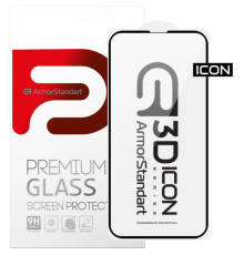 Скло захисне Armorstandart Icon 3D Apple iPhone 14 Black (ARM61971)
