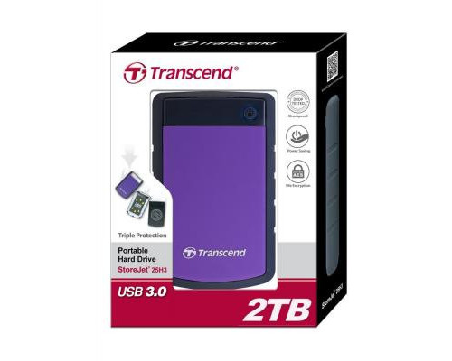 Зовнішній жорсткий диск 2.5" 2TB Transcend (TS2TSJ25H3P)