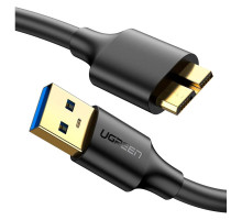 Дата кабель USB 3.0 AM to Micro B 0.5m US130 black Ugreen (10840)