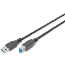 Дата кабель USB 3.0 AM/BM 1.8m black Digitus (AK-300115-018-S)