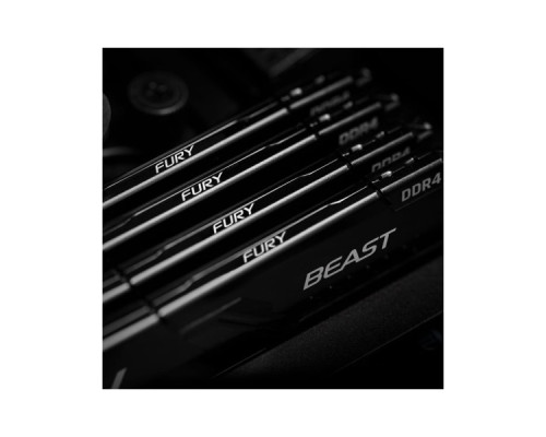 Модуль пам'яті для комп'ютера DDR4 128GB (4x32GB) 3200 MHz Fury Beast Black Kingston Fury (ex.HyperX) (KF432C16BBK4/128)