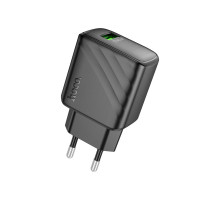 Зарядний пристрій HOCO CS21A USB 18W QC3.0 black (6942007609883)