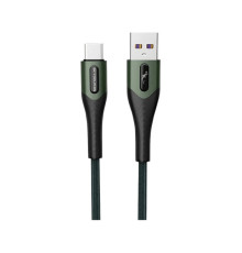 Дата кабель USB 2.0 AM to Micro 5P 1.0m 3A braided dark green SkyDolphin (USB-000584)