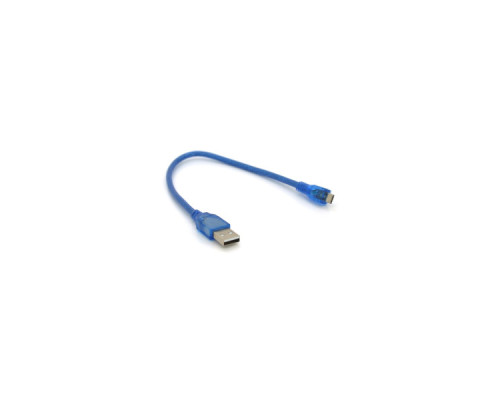 Дата кабель USB 2.0 AM to Micro 5P 0.3m blue Voltronic (YT-AM/Mc-0.3B/05425)