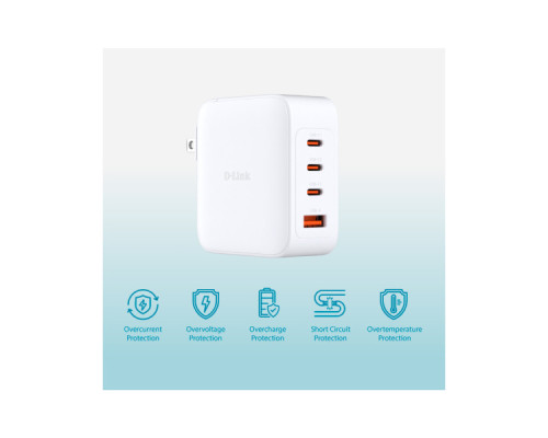 Зарядний пристрій D-Link 3xUSB-C + 1xUSB-A 100W GaN white (DCP-101) Зарядний пристрій D-Link 3xUSB-C + 1xUSB-A 100W GaN white (DCP-101)