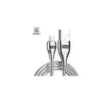 Дата кабель USB 2.0 AM to Micro 5P 1.0m 2.8A silver iKAKU (YT-iK/AL-MS)