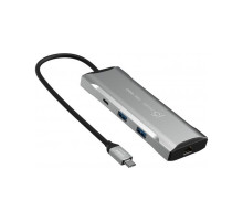 Порт-реплікатор J5create Dock-Station USB-C 10Gbps, 7-in-1 (хаб/HDMI/PD/картридер) (JCD393-N)