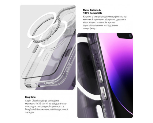 Чохол до мобільного телефона Armorstandart Clear Magsafe Apple iPhone 15 Pro Tansparent (ARM71051) Чохол до мобільного телефона Armorstandart Clear Magsafe Apple iPhone 15 Pro Tansparent (ARM71051)