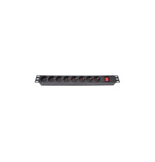 Силовий блок Eserver 19" 8 розеток, выкл., алюм. корпус PDU 220В, 16А (WT-2261A-GER-8WAY-WO)