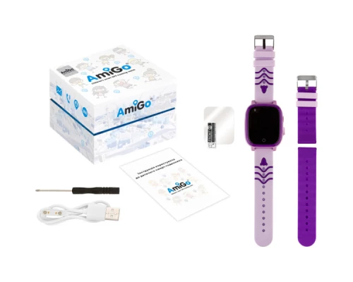 Смарт-годинник Amigo GO005 4G WIFI Kids waterproof Thermometer Purple (747019) Смарт-годинник Amigo GO005 4G WIFI Kids waterproof Thermometer Purple (747019)
