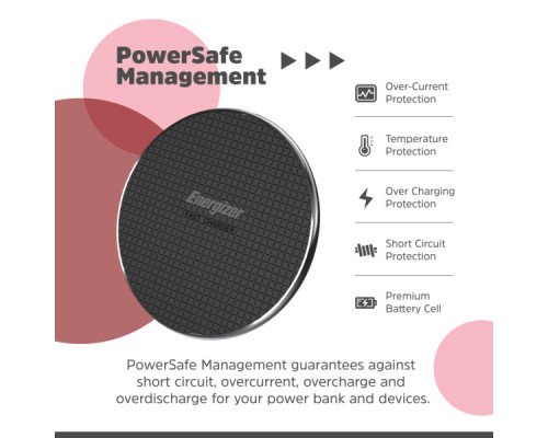 Зарядний пристрій Energizer Qi 15W wireless WCP107 black (WCP107)