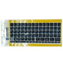 Наклейка на клавіатуру BestKey непрозора чорна, 76, синій (BKU13BLU/013)