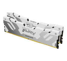 Модуль пам'яті для комп'ютера DDR5 48GB (2x24GB) 8000 MHz Renegade White/Silver Kingston Fury (ex.HyperX) (KF580C38RWK2-48)