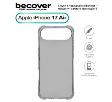 Чохол до мобільного телефона BeCover Anti-Shock Apple iPhone 17 Air Grey (713796)