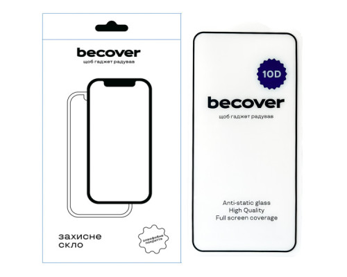 Скло захисне BeCover Samsung Galaxy S24 FE SM-S721 10D Black (712486)