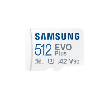 Карта пам'яті Samsung 512 GB microSDXC Class 10 UHS-I U3 V30 A2 EVO Plus+SD Adapte (MB-MC512SA/EU)