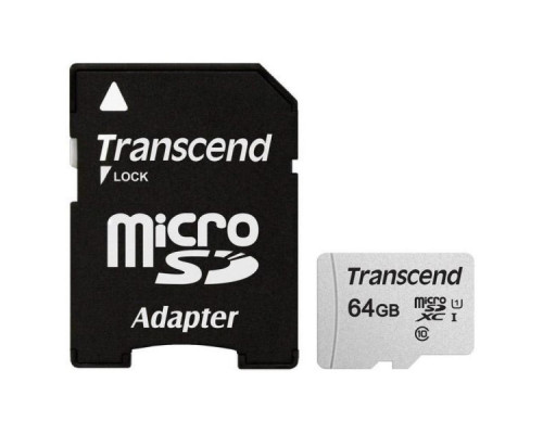 Карта пам'яті Transcend 64GB microSDXC class 10 UHS-I U1 (TS64GUSD300S-A)