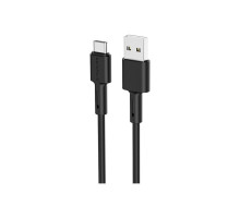 Дата кабель USB 2.0 AM to USB-C 1.0m 3A silicone BX31 black BOROFONE (6931474710390)