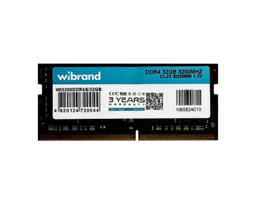 Модуль пам'яті для ноутбука SoDIMM DDR4 32GB 3200 MHz Wibrand (WI3200DDR4S/32GB)