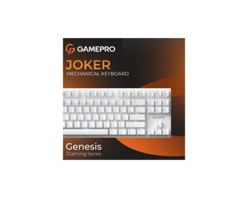 Клавіатура GamePro Genesis Joker MK124W Outemu Red Switch USB UA White (MK124W)