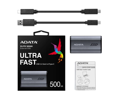 Накопичувач SSD USB 3.2 500GB ADATA (AELI-SE880-500GCGY) Накопичувач SSD USB 3.2 500GB ADATA (AELI-SE880-500GCGY)