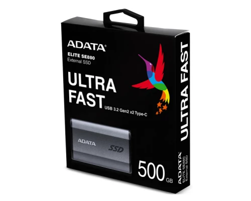 Накопичувач SSD USB 3.2 500GB ADATA (AELI-SE880-500GCGY) Накопичувач SSD USB 3.2 500GB ADATA (AELI-SE880-500GCGY)