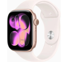 Смарт-годинник Apple Watch Series 11 GPS 46mm Rose Gold Aluminium Case with Light Blush Sport Band - S/M (MEV64RK/A)